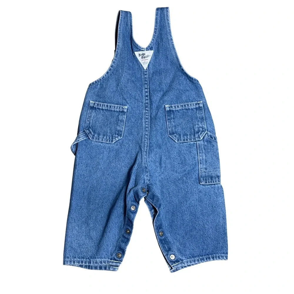 Vintage Baby Bgosh OshKosh Denim Overalls Medium Wash 12 Months 862-0219
